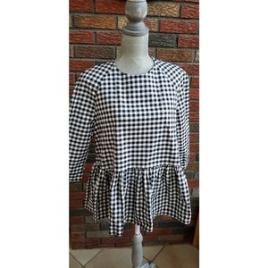 Victoria Beckham Target Gingham Peplum Blouse
